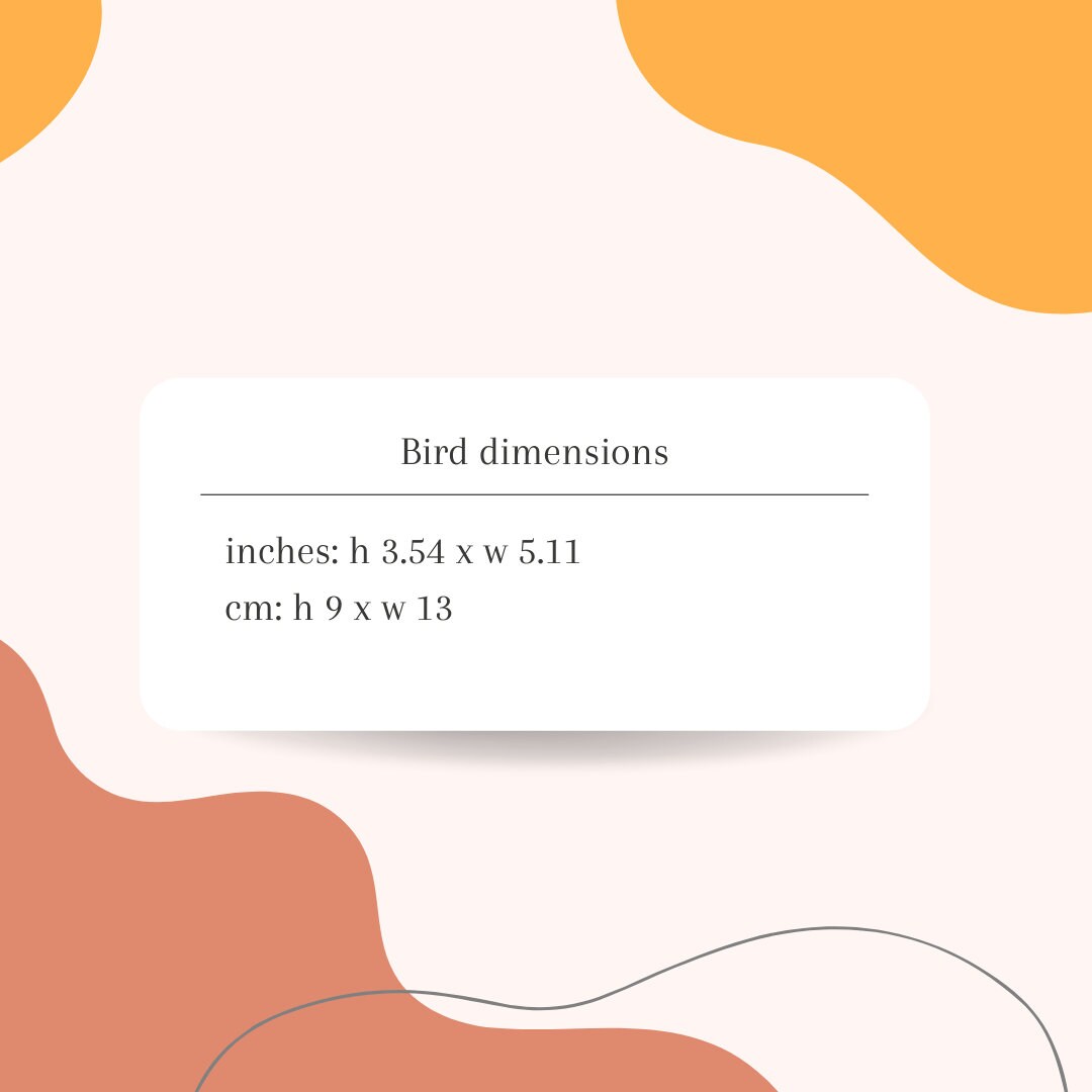 Kids Wall Hook Bird Orange