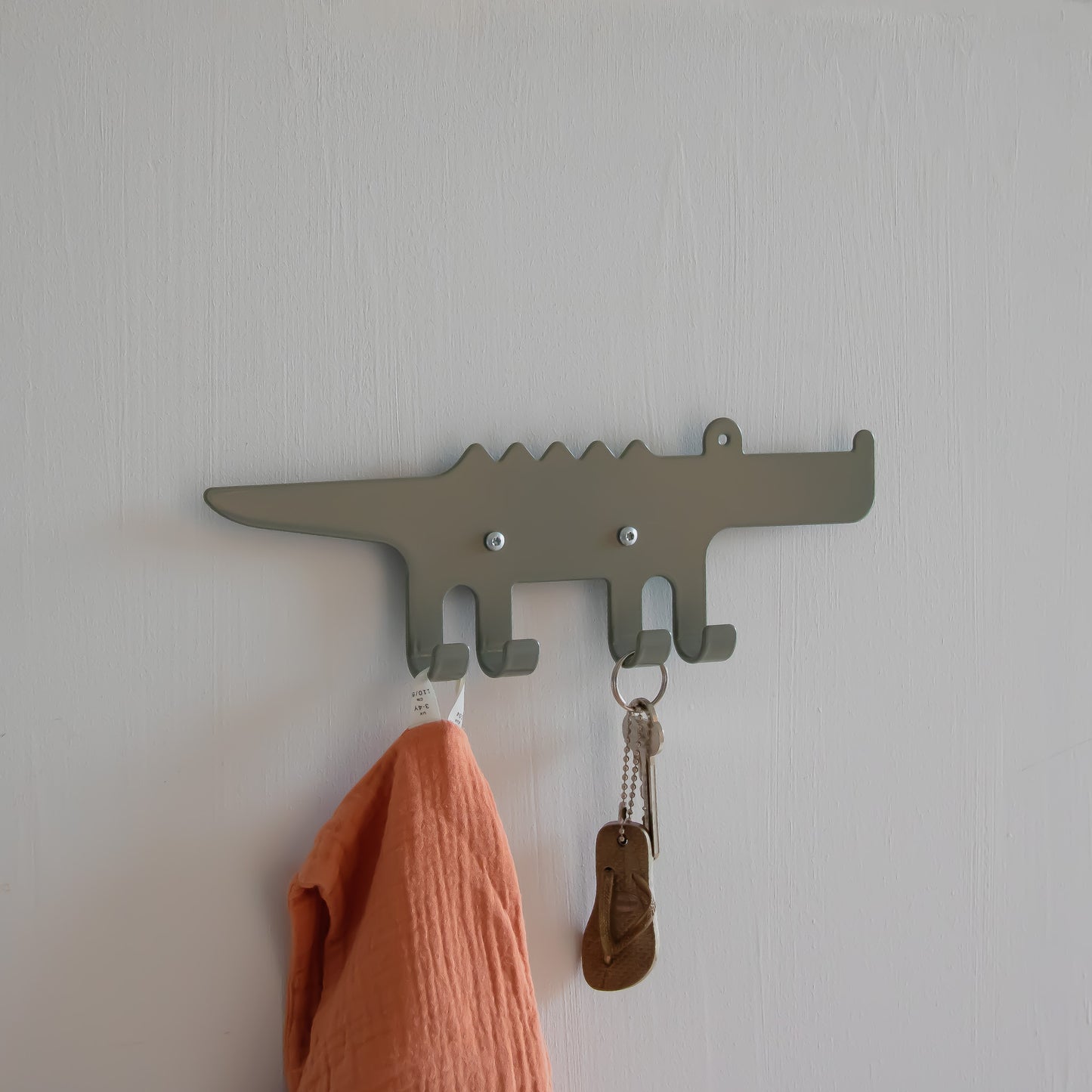 Kids Wall Hook Crocodile Green