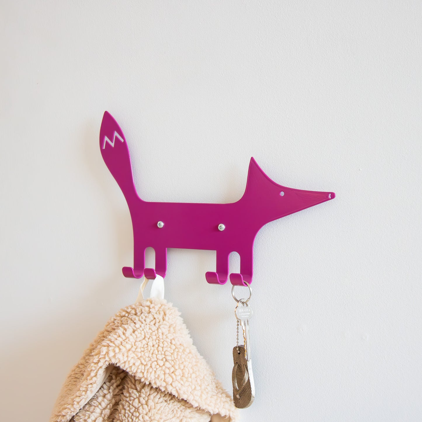 Kids Wall Hook Fox Red, Kids Coat Hook, Animal Wall Hook, Organizer For Kids