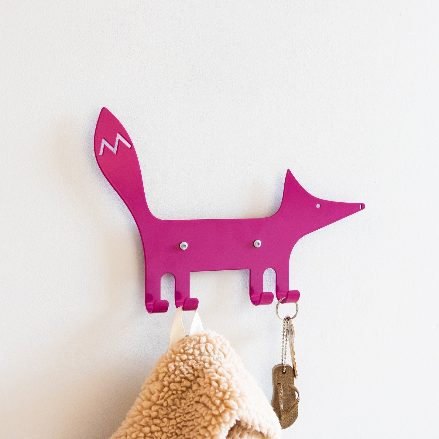 Kids Wall Hook Fox Red, Kids Coat Hook, Animal Wall Hook, Organizer For Kids