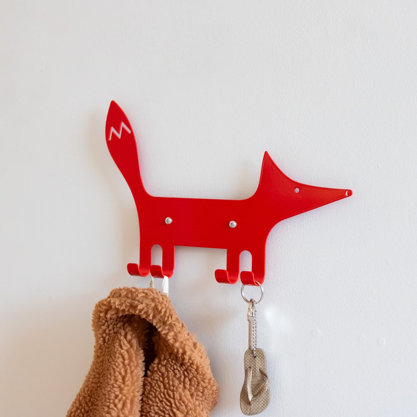 Kids Wall Hook Fox Red, Kids Coat Hook, Animal Wall Hook, Organizer For Kids