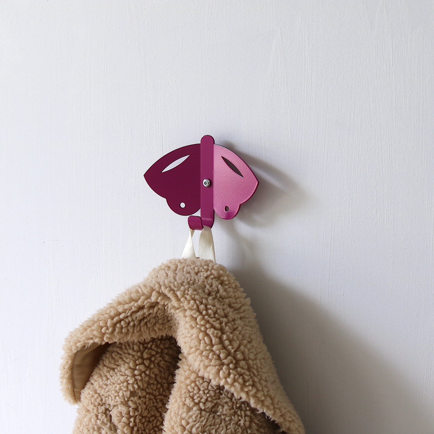 Kids Wall Hook Butterfly Pink