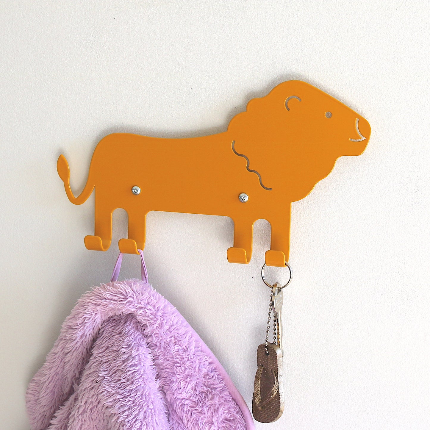 Kids Wall Hook Lion Yellow