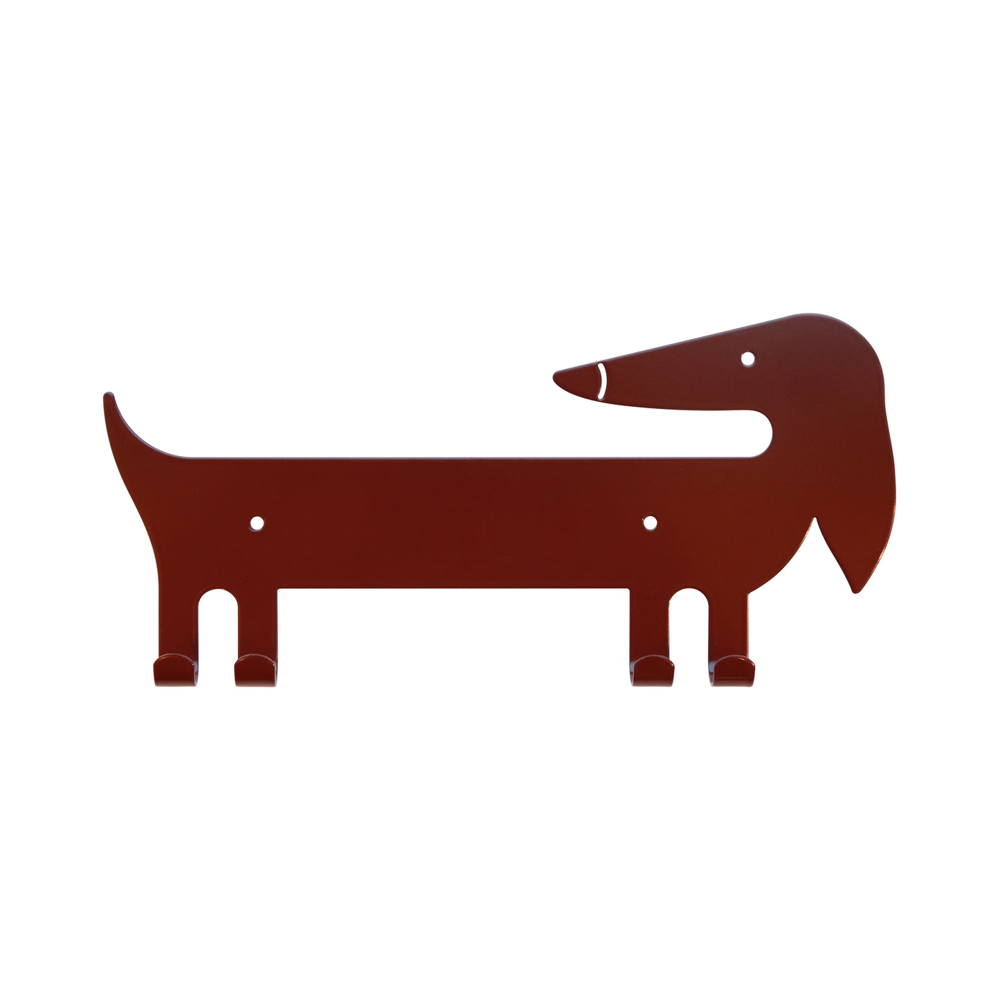 Kids Wall Hook Dachshund Brown