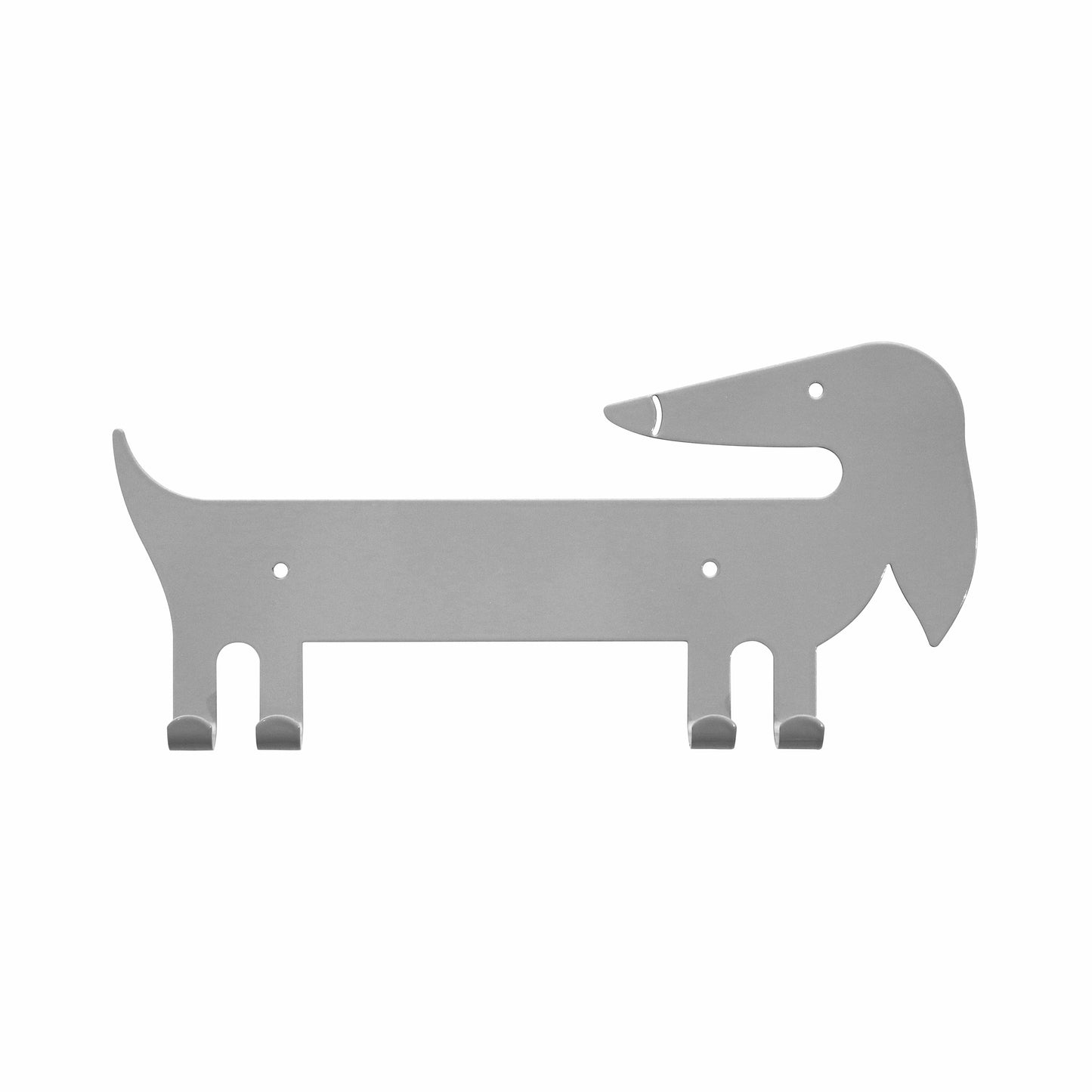 Second Sorting - Kids Wall Hook Dachshund Gray