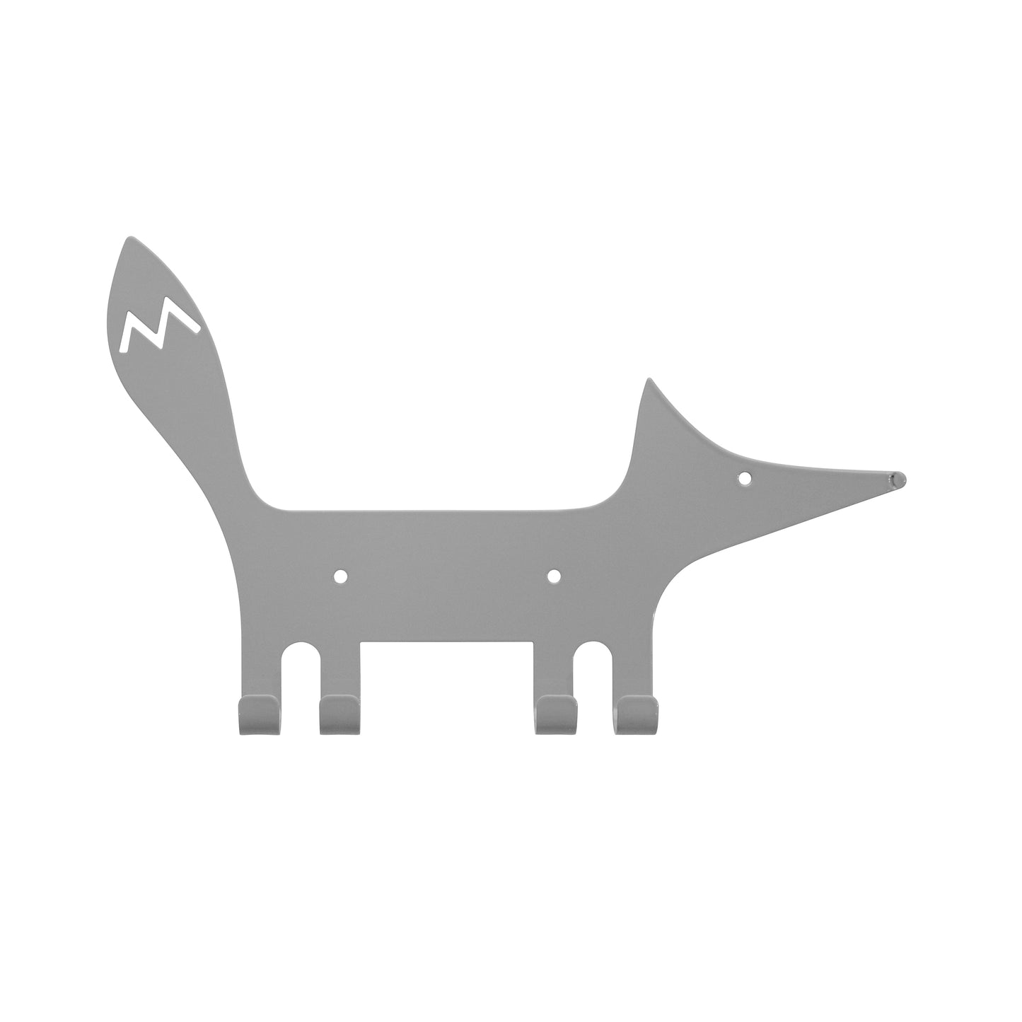 Kids Wall Hook Fox Gray