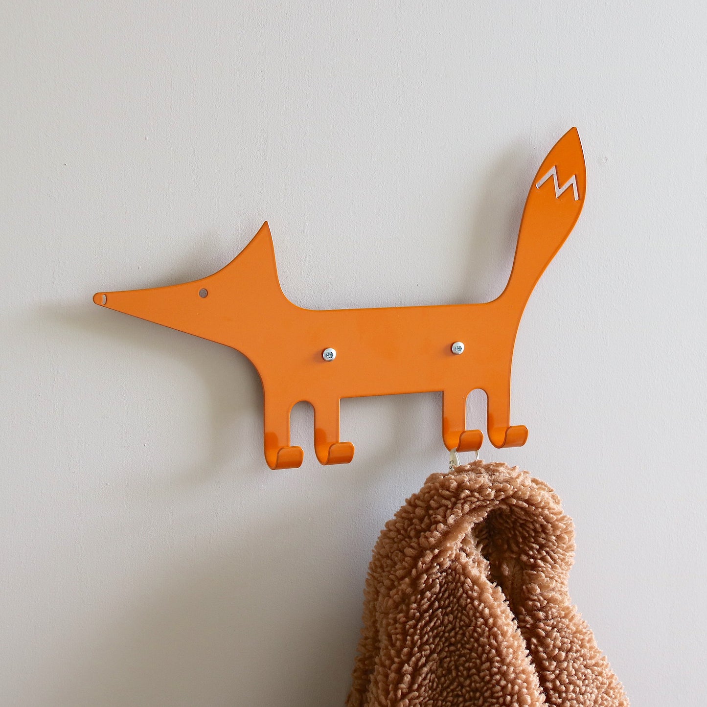 Second sorting / Facing left / Kids Wall Hook Fox Orange