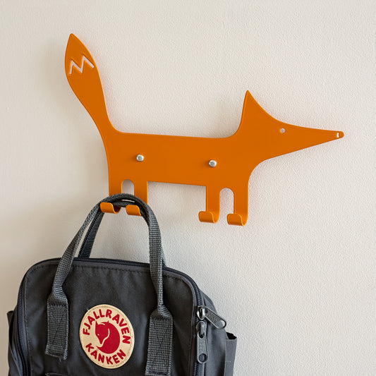 Kids Wall Hook Fox Orange