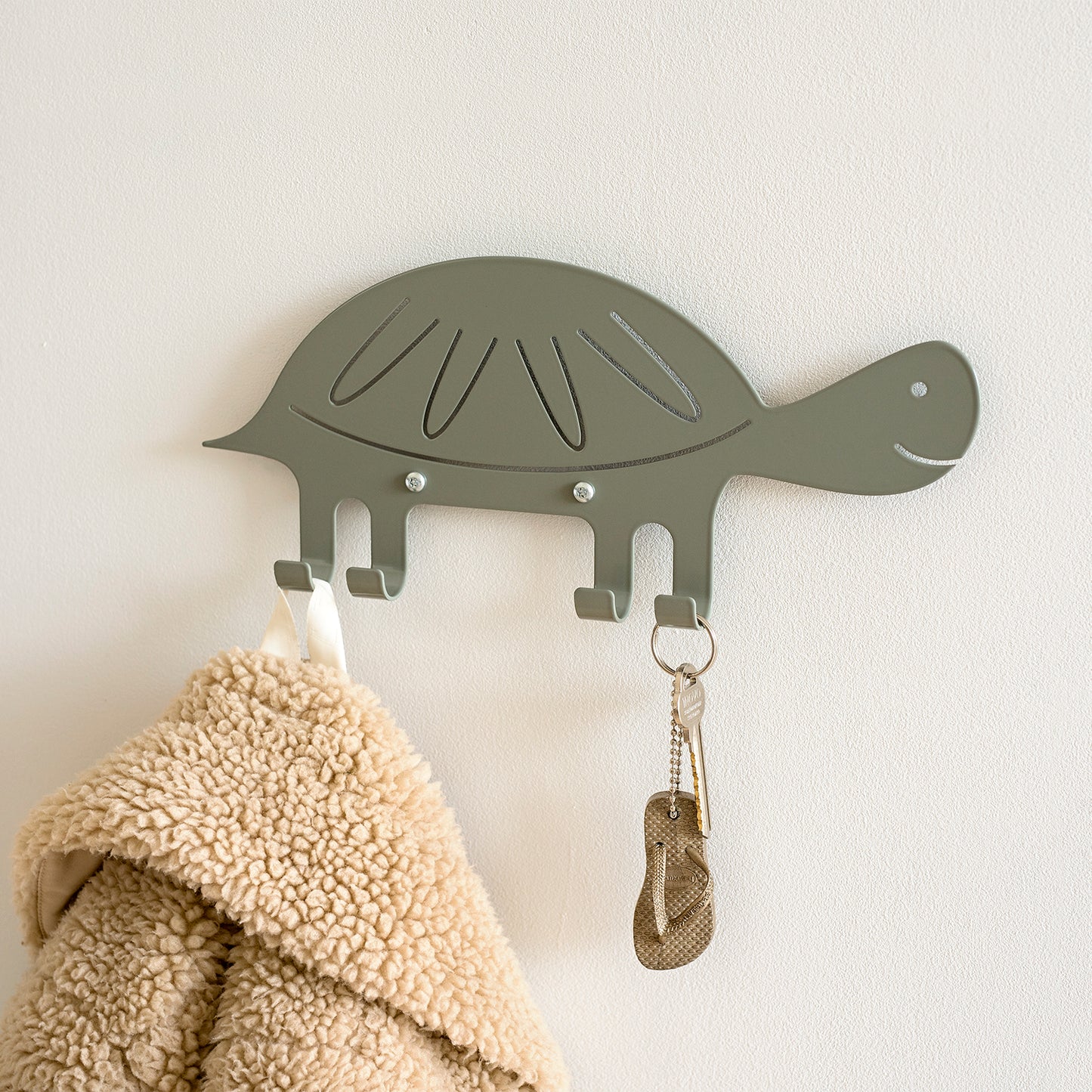 Kids Wall Hook Turtle Green