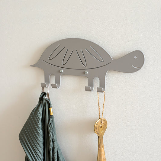 Kids Wall Hook Turtle Gray
