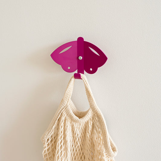 Kids Wall Hook Butterfly Pink