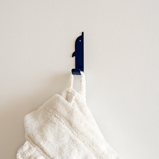 Kids Bathroom Wall Hook Dolphin Blue