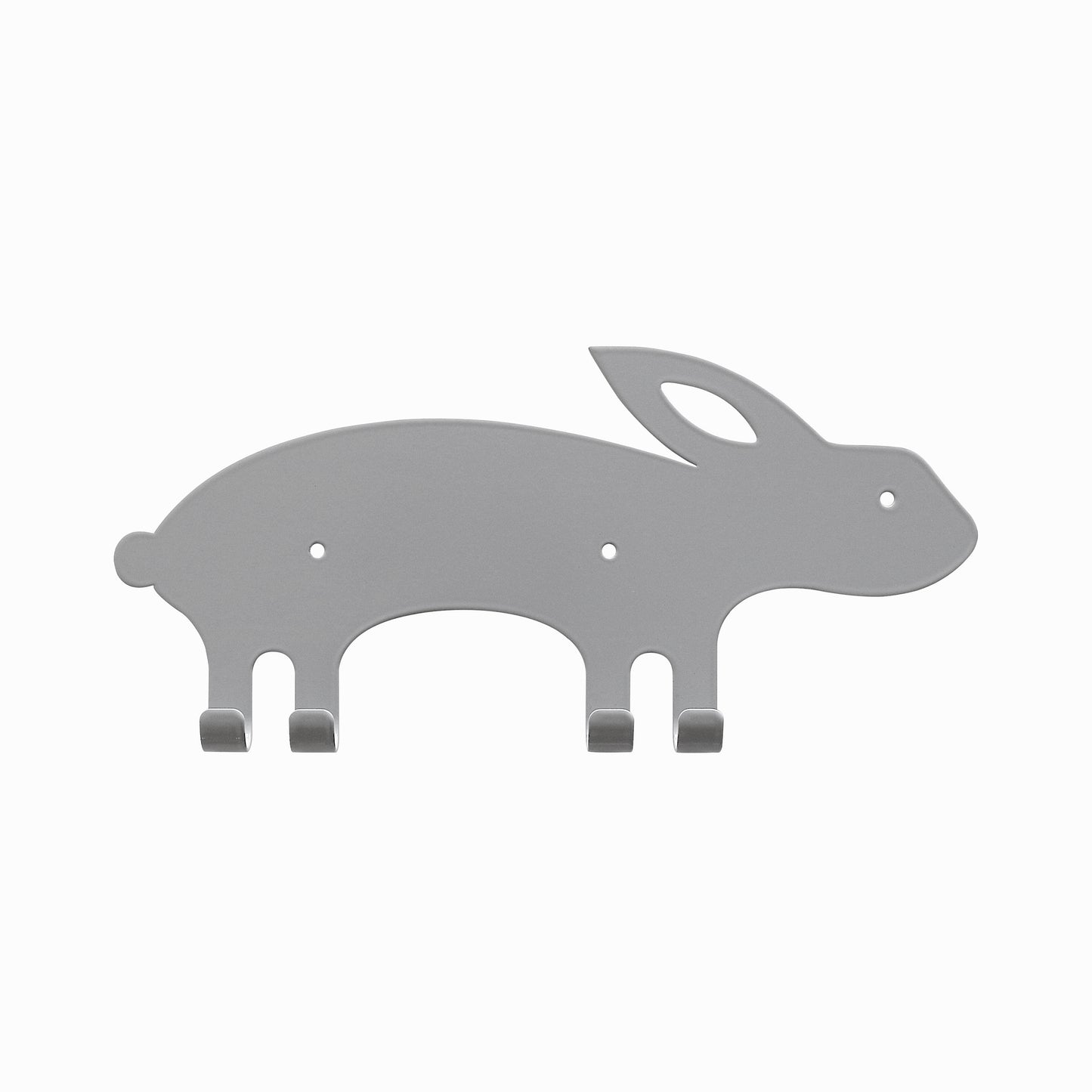 Kids Wall Hook Rabbit Grey