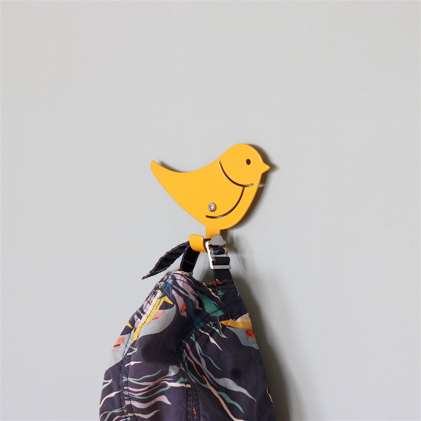 Kids Wall Hook Bird Yellow