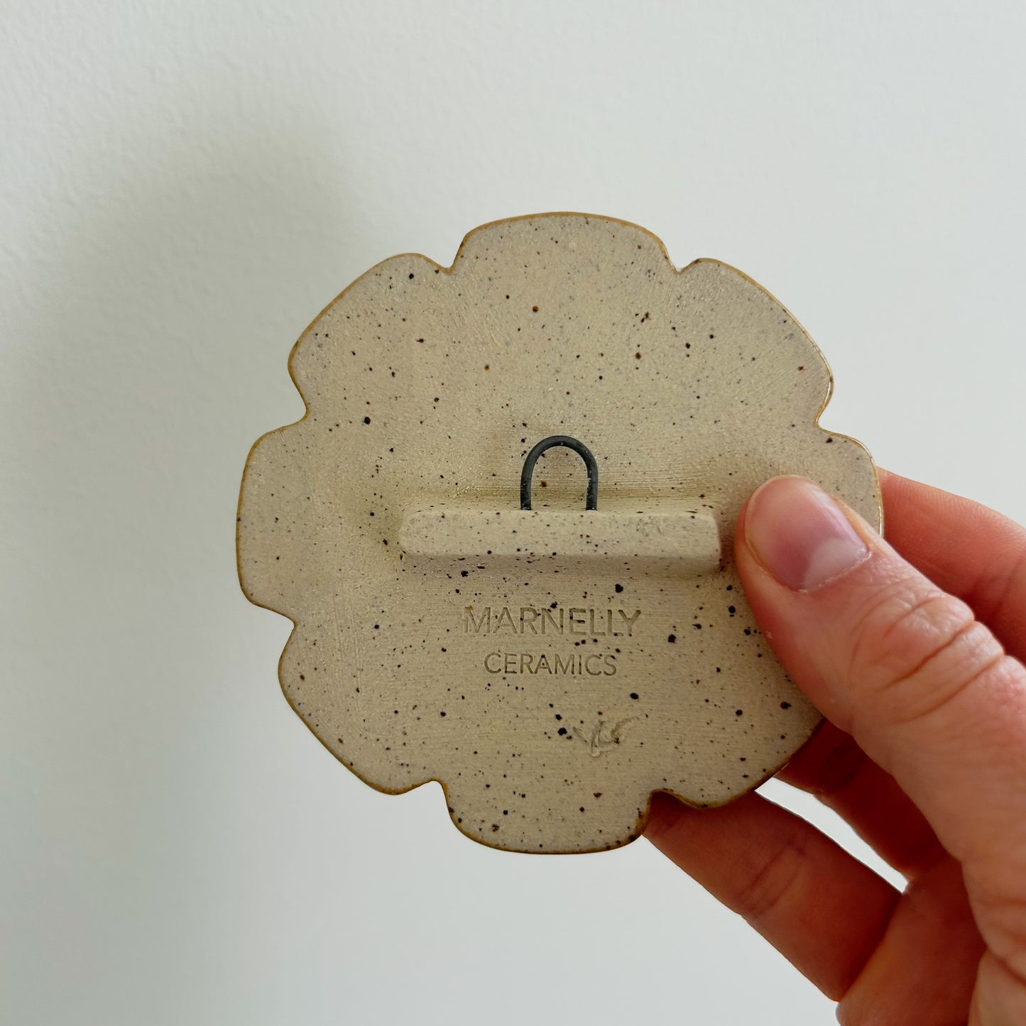 Ceramic Wall Flower - Brown