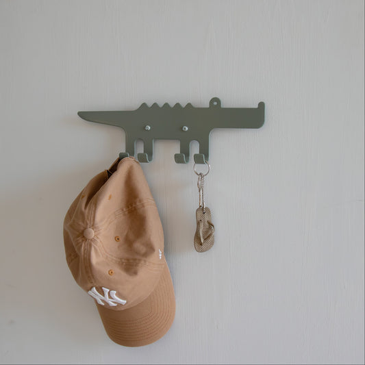 Kids Wall Hook Crocodile Green