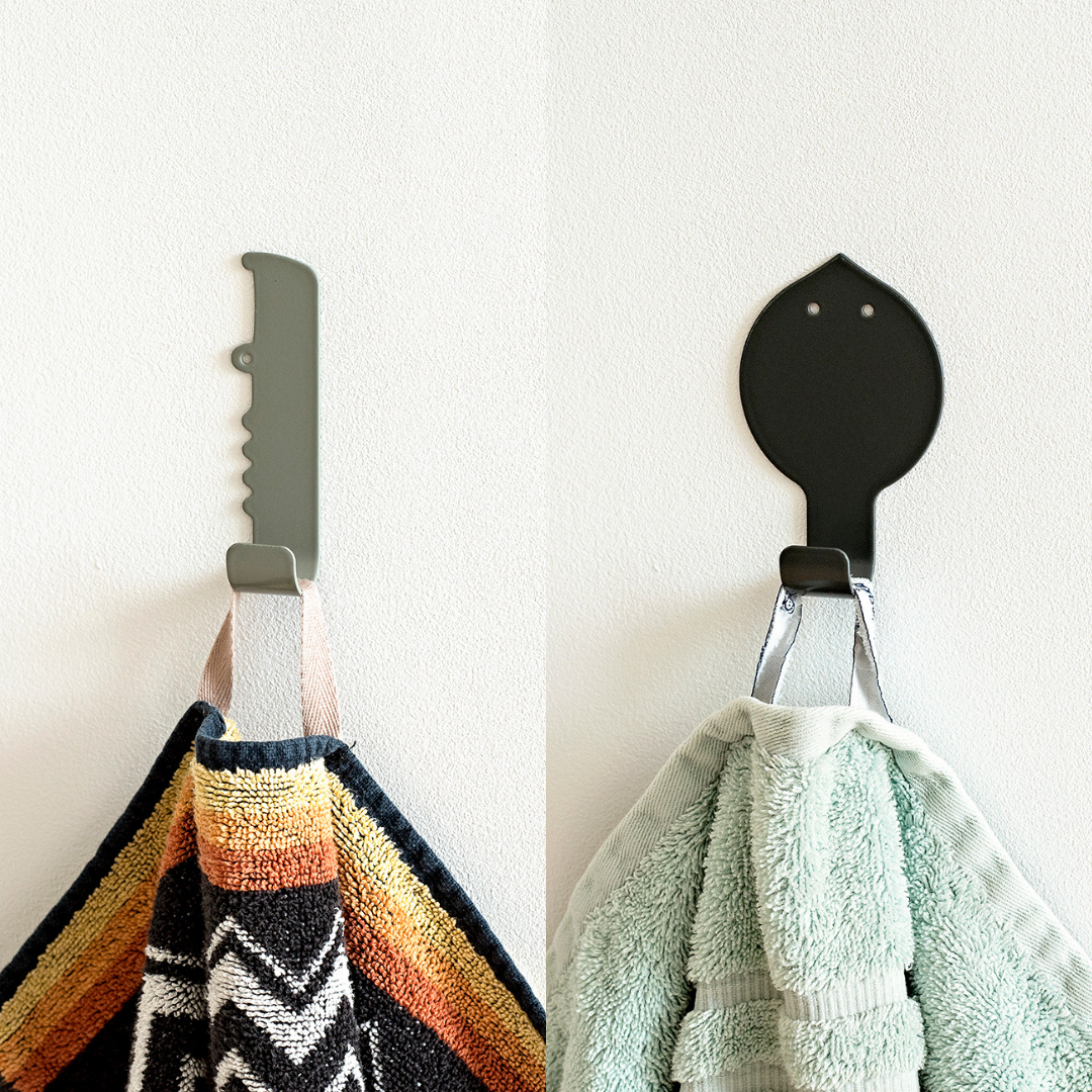 Towel Hangers For Kids, Playful Bathroom Hooks, Crocodile/Ray