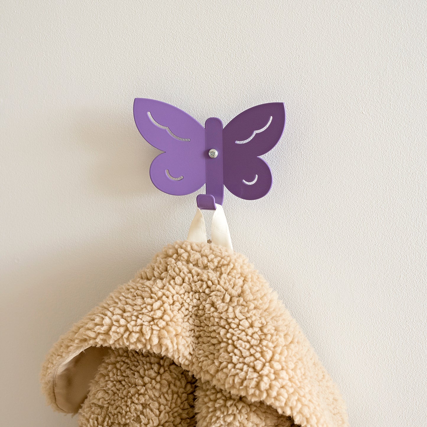 Kids Wall Hook Butterfly Purple
