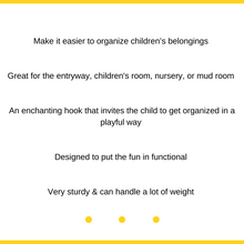 Load image into Gallery viewer, Second sorting / Andrahandssortering / Kids Wall Hook Bird Yellow
